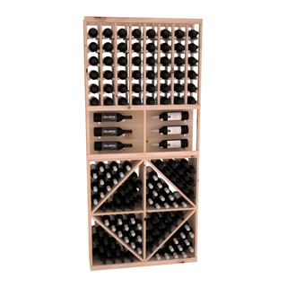 Elementcollection 35 Showcase Wine Display Diamond Bin Combo Cherry Stained