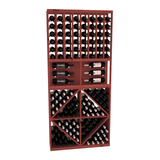 Elementcollection 35 Showcase Wine Display Diamond Bin Combo Cherry Stained