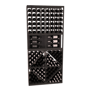 Elementcollection 35 Showcase Wine Display Diamond Bin Combo Greywash Stained