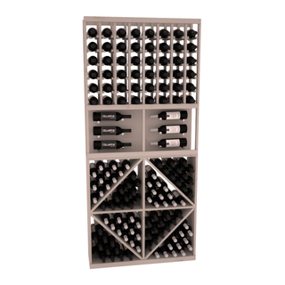 Elementcollection 35 Showcase Wine Display Diamond Bin Combo Cherry Stained