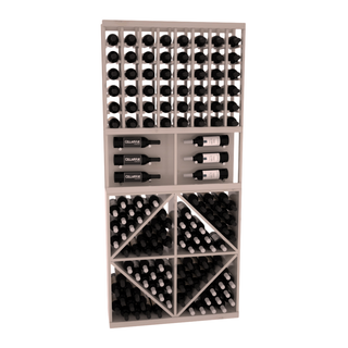 Elementcollection 35 Showcase Wine Display Diamond Bin Combo Cherry Stained