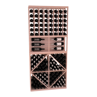 Elementcollection 35 Showcase Wine Display Diamond Bin Combo Black Stained