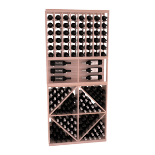 Elementcollection 35 Showcase Wine Display Diamond Bin Combo Greywash Stained