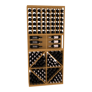 Elementcollection 35 Showcase Wine Display Diamond Bin Combo Greywash Stained