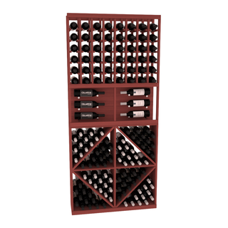 Elementcollection 35 Showcase Wine Display Diamond Bin Combo Black Stained