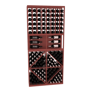 Elementcollection 35 Showcase Wine Display Diamond Bin Combo Unstained Element Collection