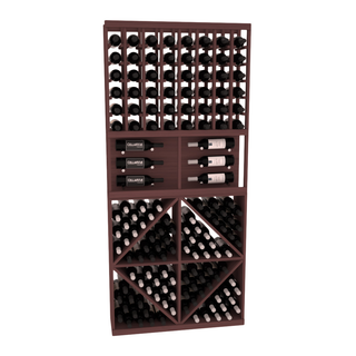 Elementcollection 35 Showcase Wine Display Diamond Bin Combo Cherry Stained