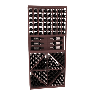Elementcollection 35 Showcase Wine Display Diamond Bin Combo Black Stained