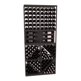 Elementcollection 35 Showcase Wine Display Diamond Bin Combo Black Stained