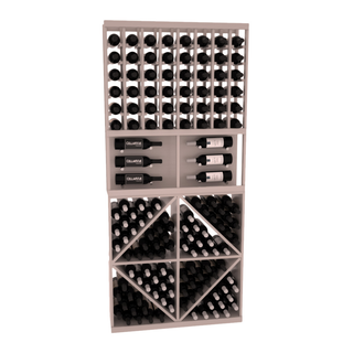 Elementcollection 35 Showcase Wine Display Diamond Bin Combo Greywash Stained