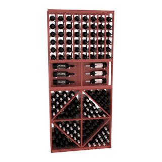 Elementcollection 35 Showcase Wine Display Diamond Bin Combo Cherry Stained