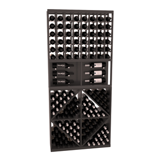 Elementcollection 35 Showcase Wine Display Diamond Bin Combo Cherry Stained