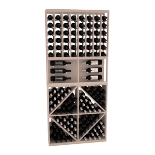 Elementcollection 35 Showcase Wine Display Diamond Bin Combo Cherry Stained