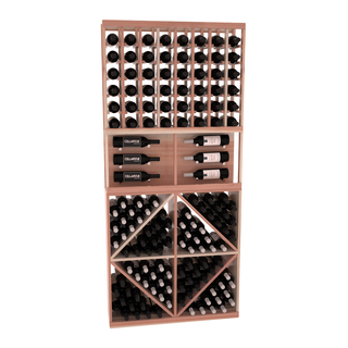 Elementcollection 35 Showcase Wine Display Diamond Bin Combo Black Stained