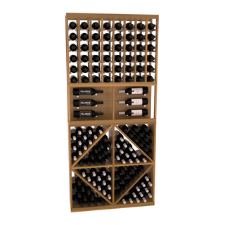 Elementcollection 35 Showcase Wine Display Diamond Bin Combo Greywash Stained