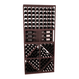 Elementcollection 35 Showcase Wine Display Diamond Bin Combo Greywash Stained