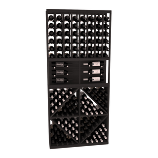 Elementcollection 35 Showcase Wine Display Diamond Bin Combo Oak Stained