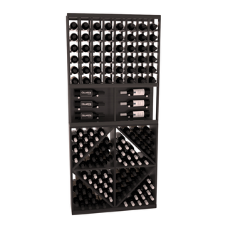 Elementcollection 35 Showcase Wine Display Diamond Bin Combo Greywash Stained