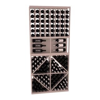 Elementcollection 35 Showcase Wine Display Diamond Bin Combo Oak Stained