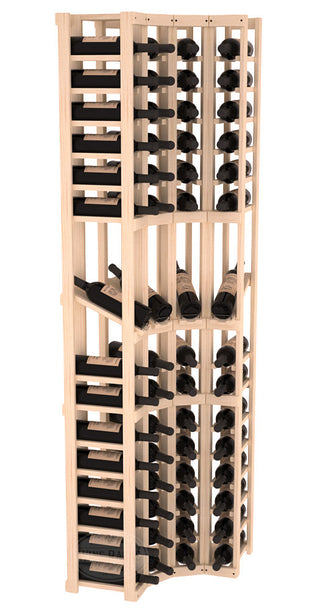 Elementcollection 4 Column Corner Display Row Wood Wine Rack Unstained