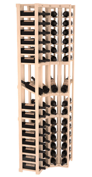 Elementcollection 4 Column Corner Display Row Wood Wine Rack Unstained