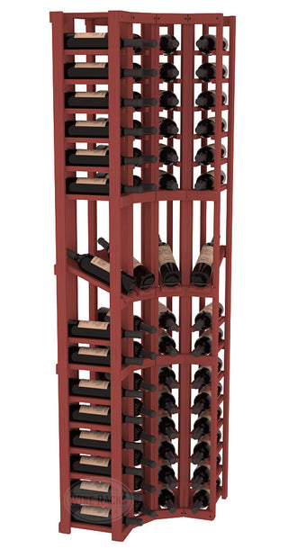 Elementcollection 4 Column Corner Display Row Wood Wine Rack Cherry Stained