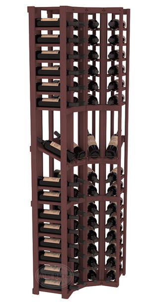 Elementcollection 4 Column Corner Display Row Wood Wine Rack Walnut Stained