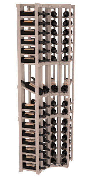 Elementcollection 4 Column Corner Display Row Wood Wine Rack Greywash Stained