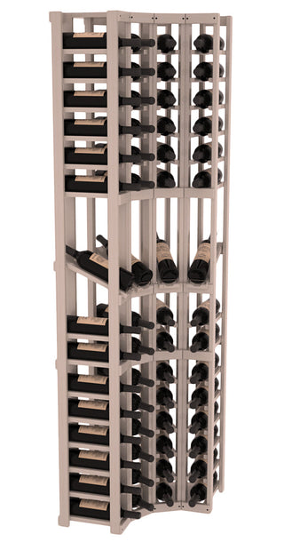 Elementcollection 4 Column Corner Display Row Wood Wine Rack Greywash Stained