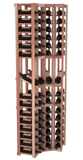 Elementcollection 4 Column Corner Display Row Wood Wine Rack Unstained