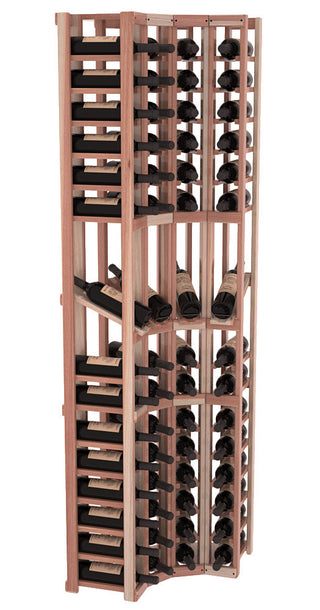 Elementcollection 4 Column Corner Display Row Wood Wine Rack Unstained