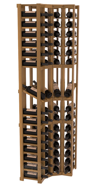 Elementcollection 4 Column Corner Display Row Wood Wine Rack Oak Stained