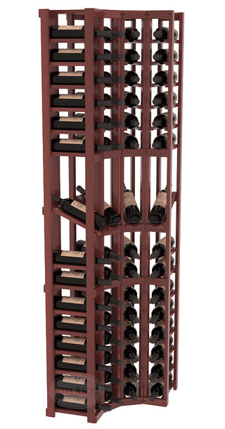 Elementcollection 4 Column Corner Display Row Wood Wine Rack Cherry Stained