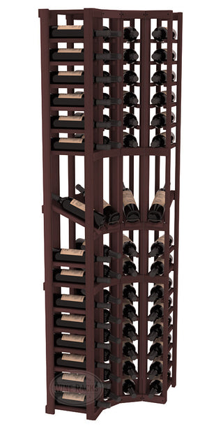 Elementcollection 4 Column Corner Display Row Wood Wine Rack Walnut Stained