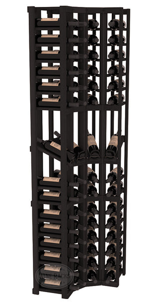 Elementcollection 4 Column Corner Display Row Wood Wine Rack Black Stained