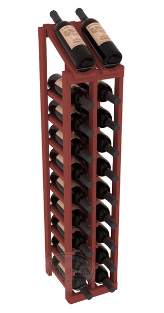 Elementcollection 2 Column 10 Bottle Display Top Wood Wine Rack Cherry Stained