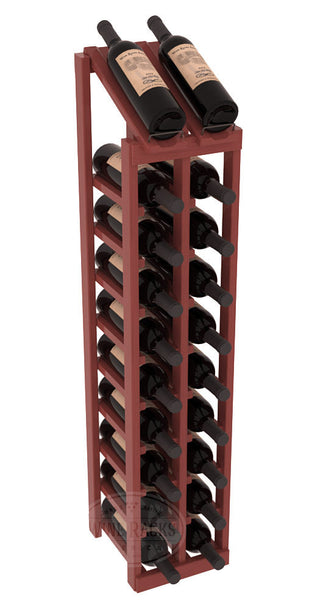 Elementcollection 2 Column 10 Bottle Display Top Wood Wine Rack Cherry Stained