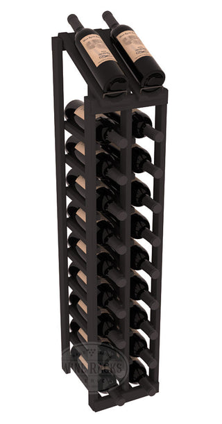 Elementcollection 2 Column 10 Bottle Display Top Wood Wine Rack Black Stained