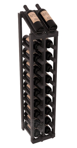 Elementcollection 2 Column 10 Bottle Display Top Wood Wine Rack Black Stained