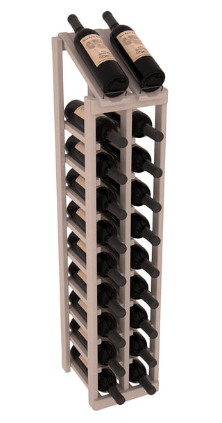Elementcollection 2 Column 10 Bottle Display Top Wood Wine Rack Greywash Stained