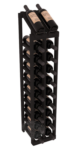 Elementcollection 2 Column 10 Bottle Display Top Wood Wine Rack Black Stained