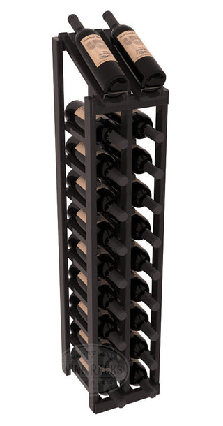 Elementcollection 2 Column 10 Bottle Display Top Wood Wine Rack Black Stained