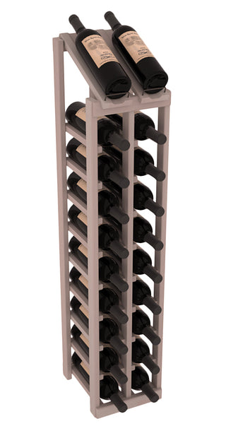 Elementcollection 2 Column 10 Bottle Display Top Wood Wine Rack Greywash Stained