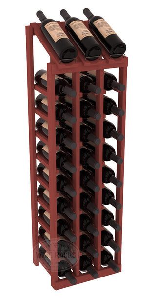 Elementcollection 3 Column 10 Bottle Display Wood Wine Rack Cherry Stained