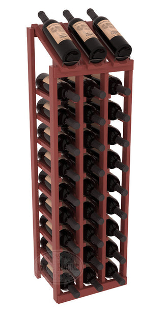 Elementcollection 3 Column 10 Bottle Display Wood Wine Rack Cherry Stained