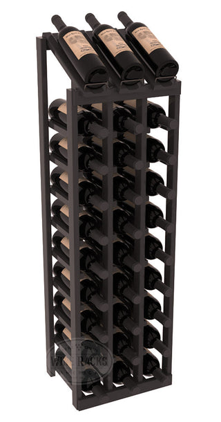 Elementcollection 3 Column 10 Bottle Display Wood Wine Rack Black Stained