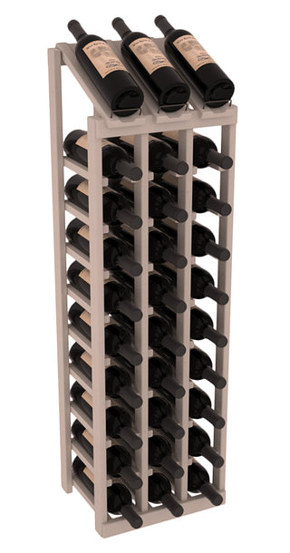 Elementcollection 3 Column 10 Bottle Display Wood Wine Rack Greywash Stained