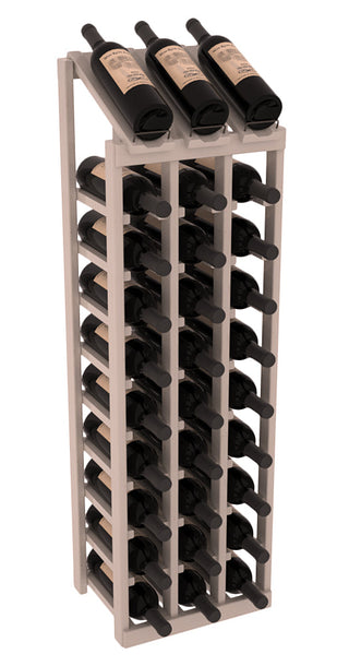 Elementcollection 3 Column 10 Bottle Display Wood Wine Rack Greywash Stained