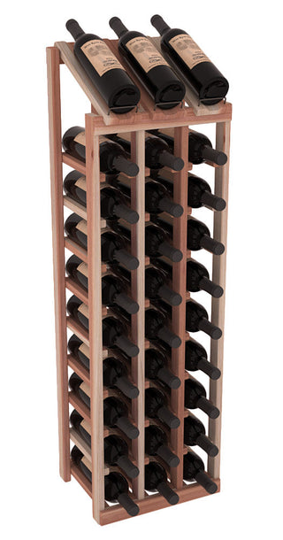 Elementcollection 3 Column 10 Bottle Display Wood Wine Rack Unstained