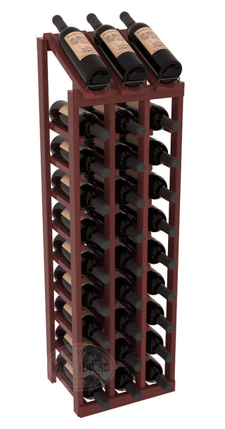 Elementcollection 3 Column 10 Bottle Display Wood Wine Rack Cherry Stained